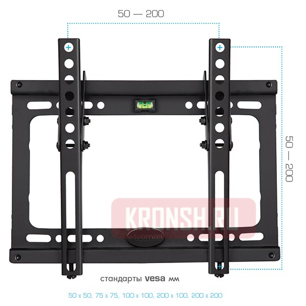 Кронштейн для телевизора Kromax Ideal-6 (чёрный)