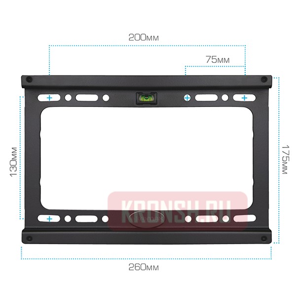 Кронштейн для телевизора Kromax Ideal-6 (чёрный)