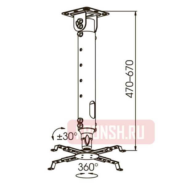 кронштейн Kromax Projector-100 (белый)