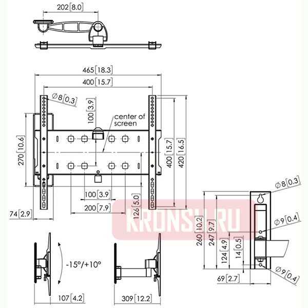 схема Vogels PFW 3030