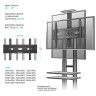 Мобильный стенд Onkron TS1552 (чёрный) 