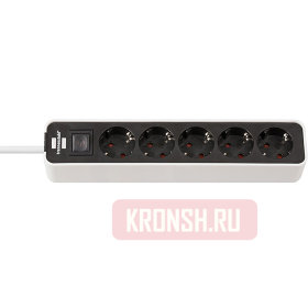 Удлинитель Brennenstuhl (5 розеток, 1,5 м, чёрно-белый), 1153250020