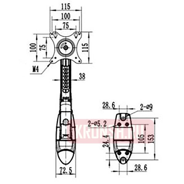 Кронштейн для монитора ARTKRON ART-W243