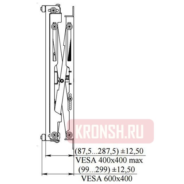 Распорный кронштейн для видеостены ARTKRON VWBS-P33