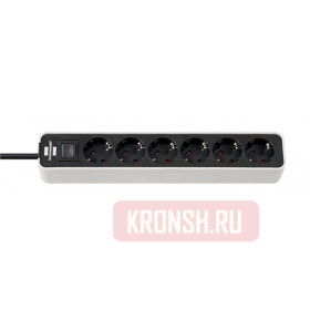 Удлинитель Brennenstuhl 6 розеток, 1,5 м, чёрно-белый), 1153260020