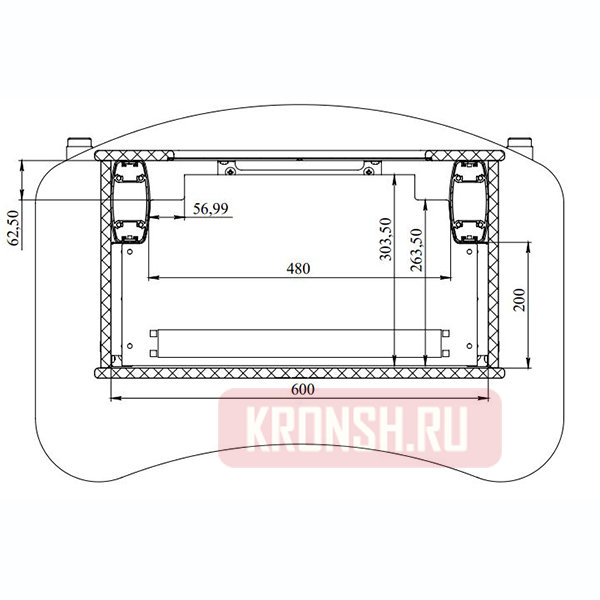Стенд для двух панелей ARTKRON Techno VKS-8 (чёрный)