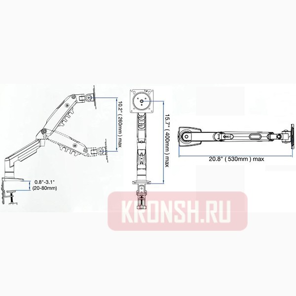 Кронштейн для монитора NB F80 