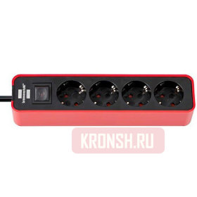 Удлинитель Brennenstuhl (4 розетки, 1,5 м, чёрно-красный), 1153240070