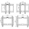 Кронштейн для телевизора Uniteki F1701 (чёрный) 