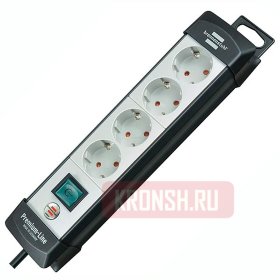 Удлинитель Brennenstuhl (4 розетки, 5 м, чёрно-серый), 1951540101