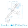 Кронштейн для монитора Arm-Media LCD-T21W (белый)