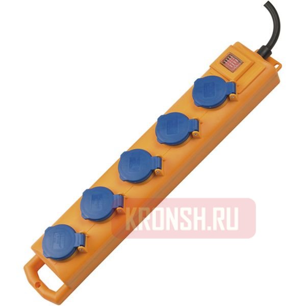 Удлинитель Brennenstuhl (5 розеткок, 2 м, жёлтый), 1159900205