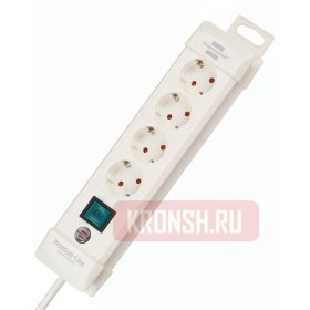 Удлинитель Brennenstuhl (4 розетки, 1,8 м, белый), 1952240100