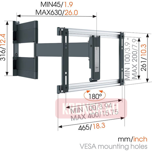 Кронштейн для телевизора Vogels THIN 546  (чёрный) 