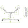 Кронштейн для мониторов ErgoFount DFS-202DC