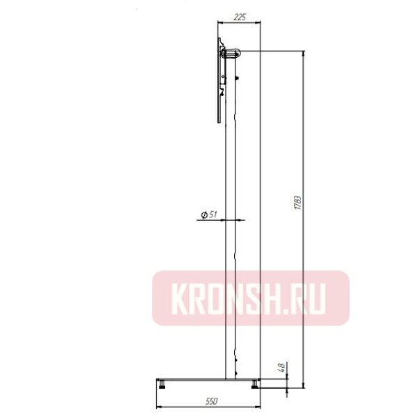 Стенд для телевизора ARTKRON PMW65-F (чёрный)