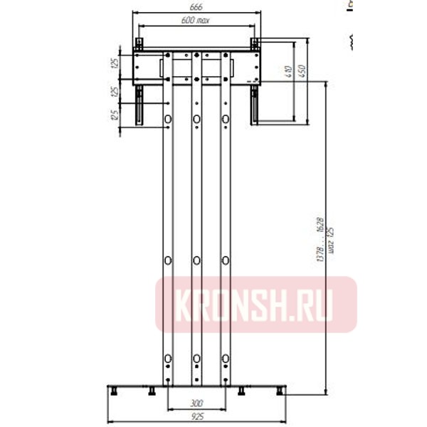 Стенд для телевизора ARTKRON PMW65-F (чёрный)