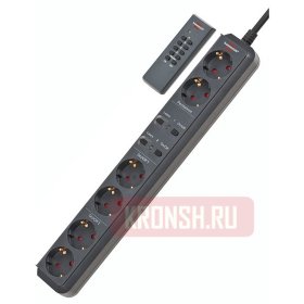 Удлинитель Brennenstuhl (6 розеток, 1,5 м, черный), 1159760636