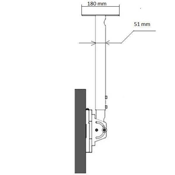 Кронштейн ARTKRON​ P1-30 (1200-1800 мм, чёрный) 