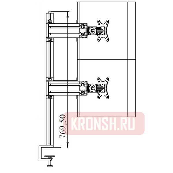 Кронштейн ARTKRON​ 620W (серебристый)