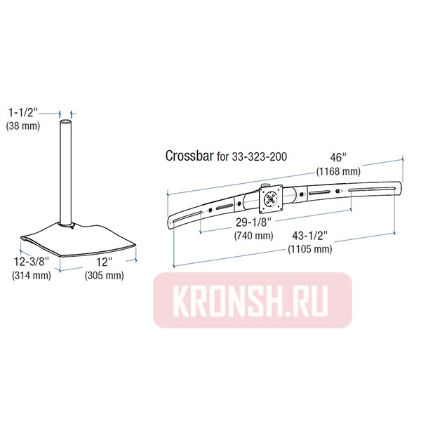 Ergotron DS100 Triple-Monitor Desk Stand