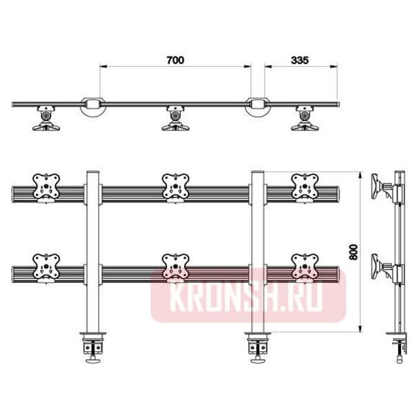 кронштейн ERGO TBSS-600C