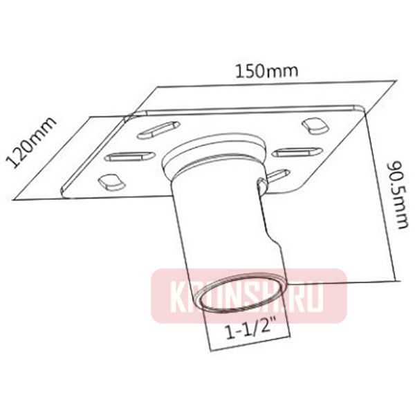 Потолочный адаптер Wize Pro CA870-B (чёрный)